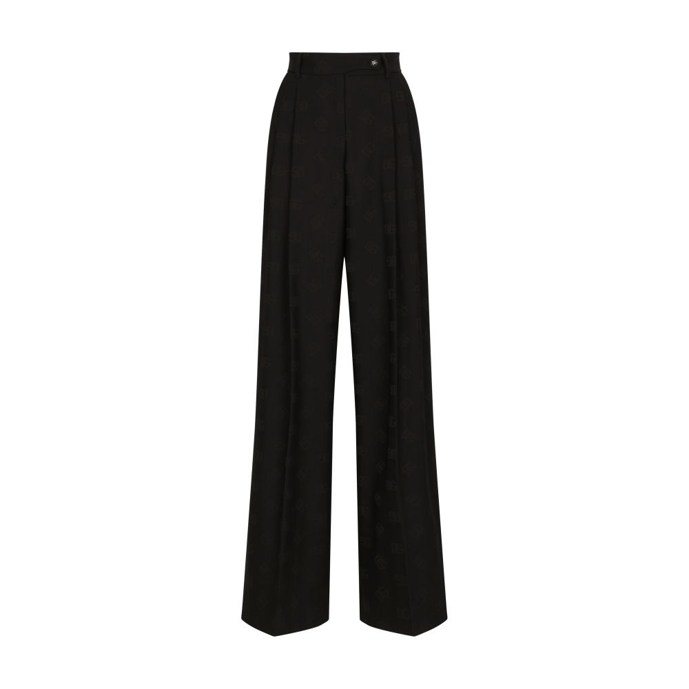 Dolce & Gabbana Flared wool jacquard pants