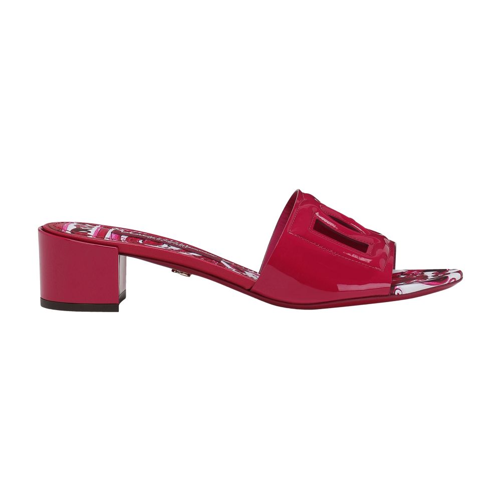 Dolce & Gabbana Cut Out Patent Leather Mules