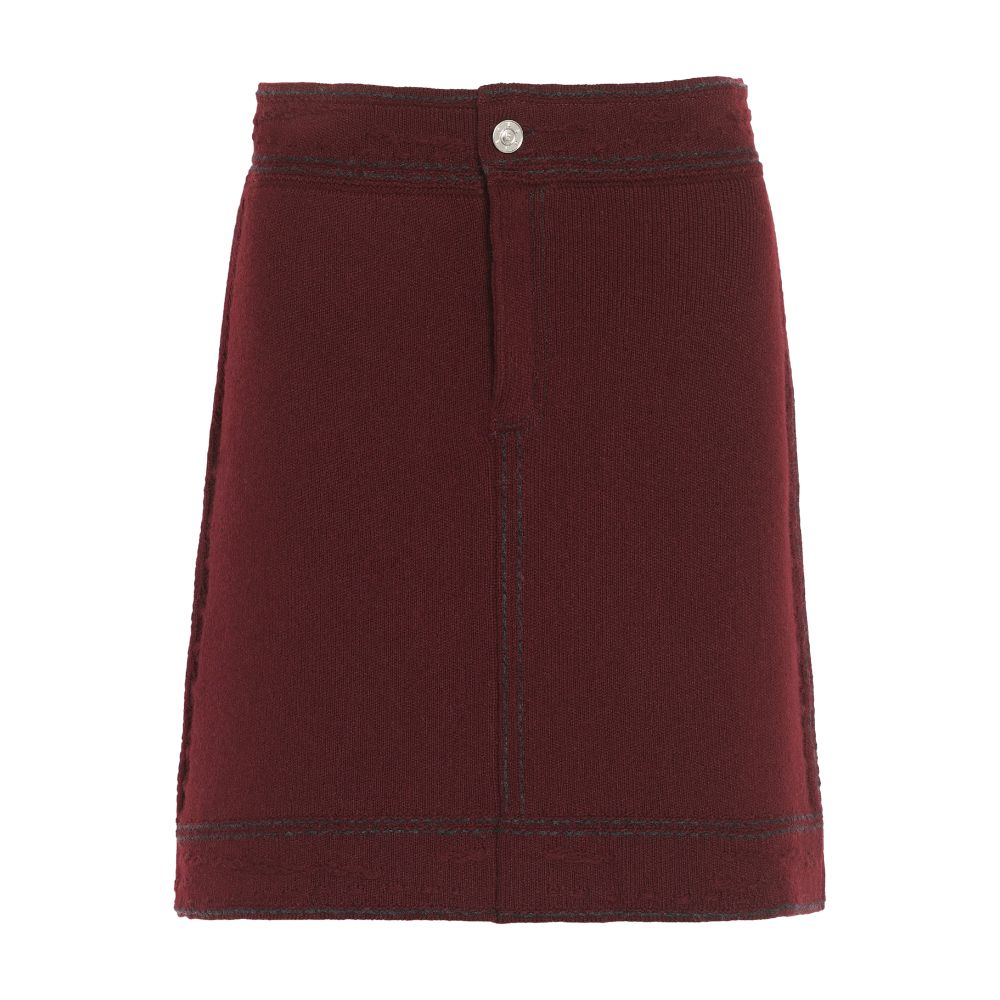 Barrie Denim cashmere and cotton skirt