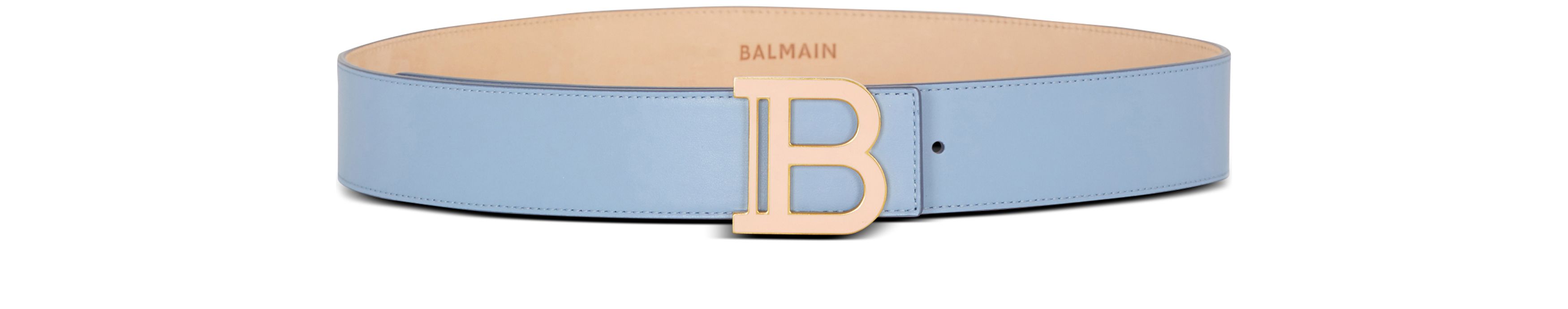 Balmain B-Belt calfskin leather belt