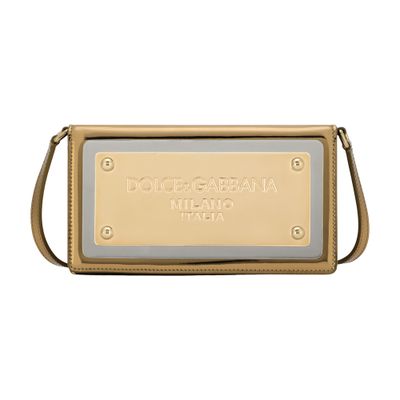 Dolce & Gabbana Phone bag with branded maxi-plate