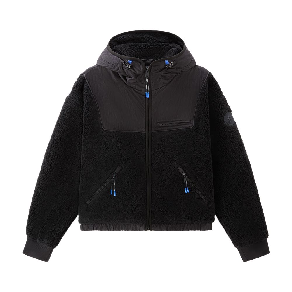 Woolrich Sherpa hoodie with nylon zipper