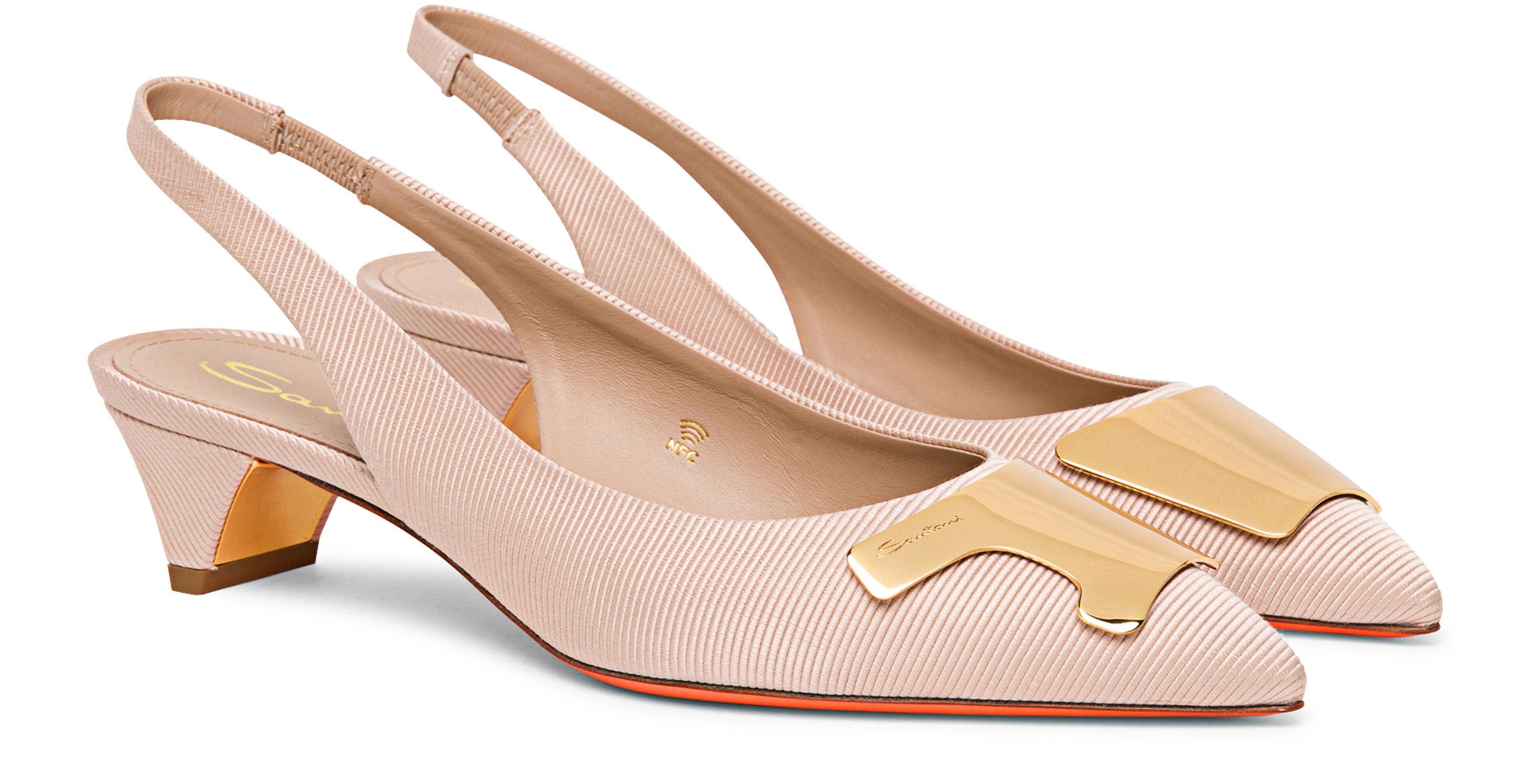 Santoni Grosgrain slingback