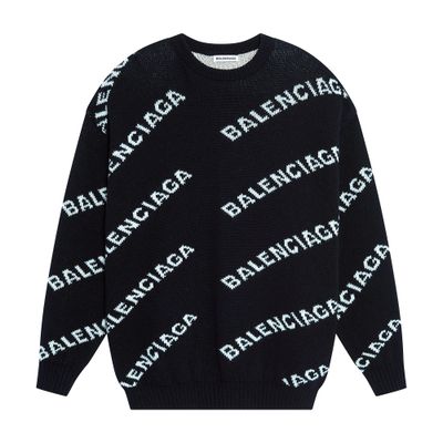 Balenciaga Allover Logo Sweater