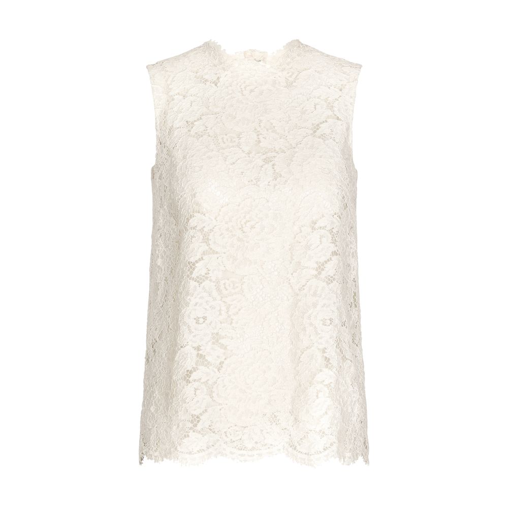 Dolce & Gabbana Branded stretch lace top