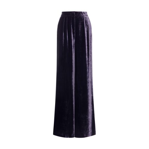 Alberta Ferretti Velvet palazzo trousers