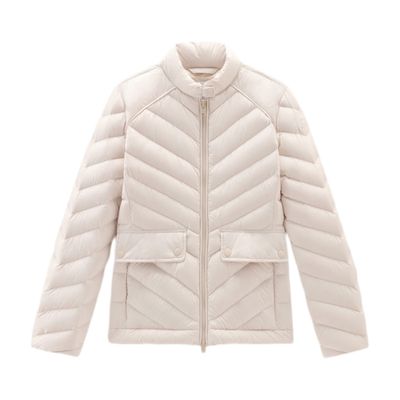 Woolrich Short padded jacket with chevron quilting