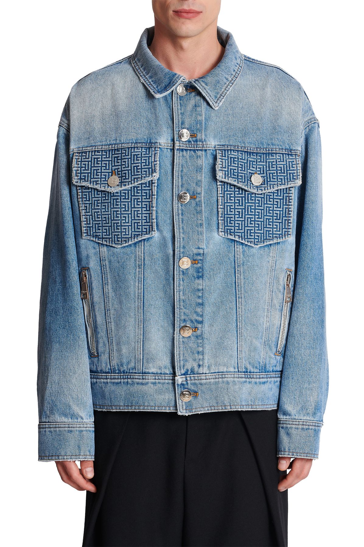 Balmain Balmain logo denim jacket