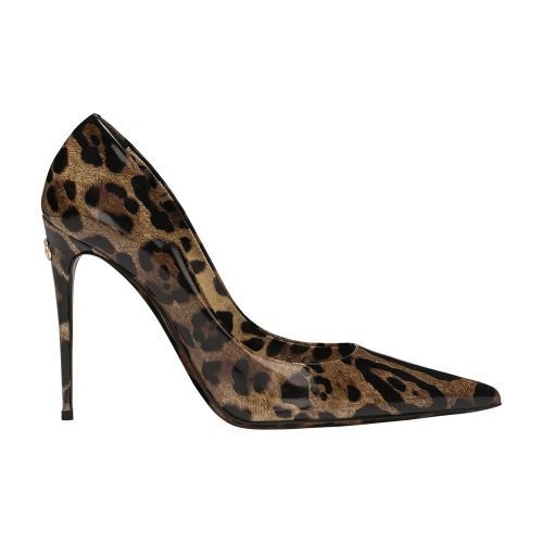 Dolce & Gabbana Printed polished calfskin pumps