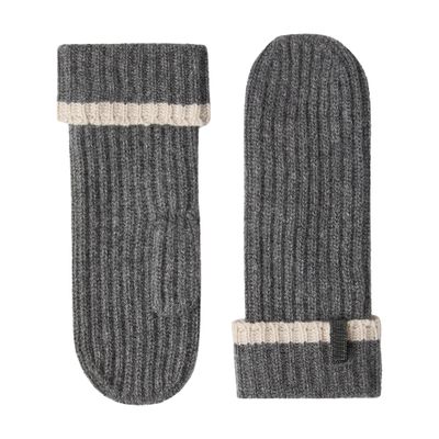 Brunello Cucinelli Knit mittens with monili