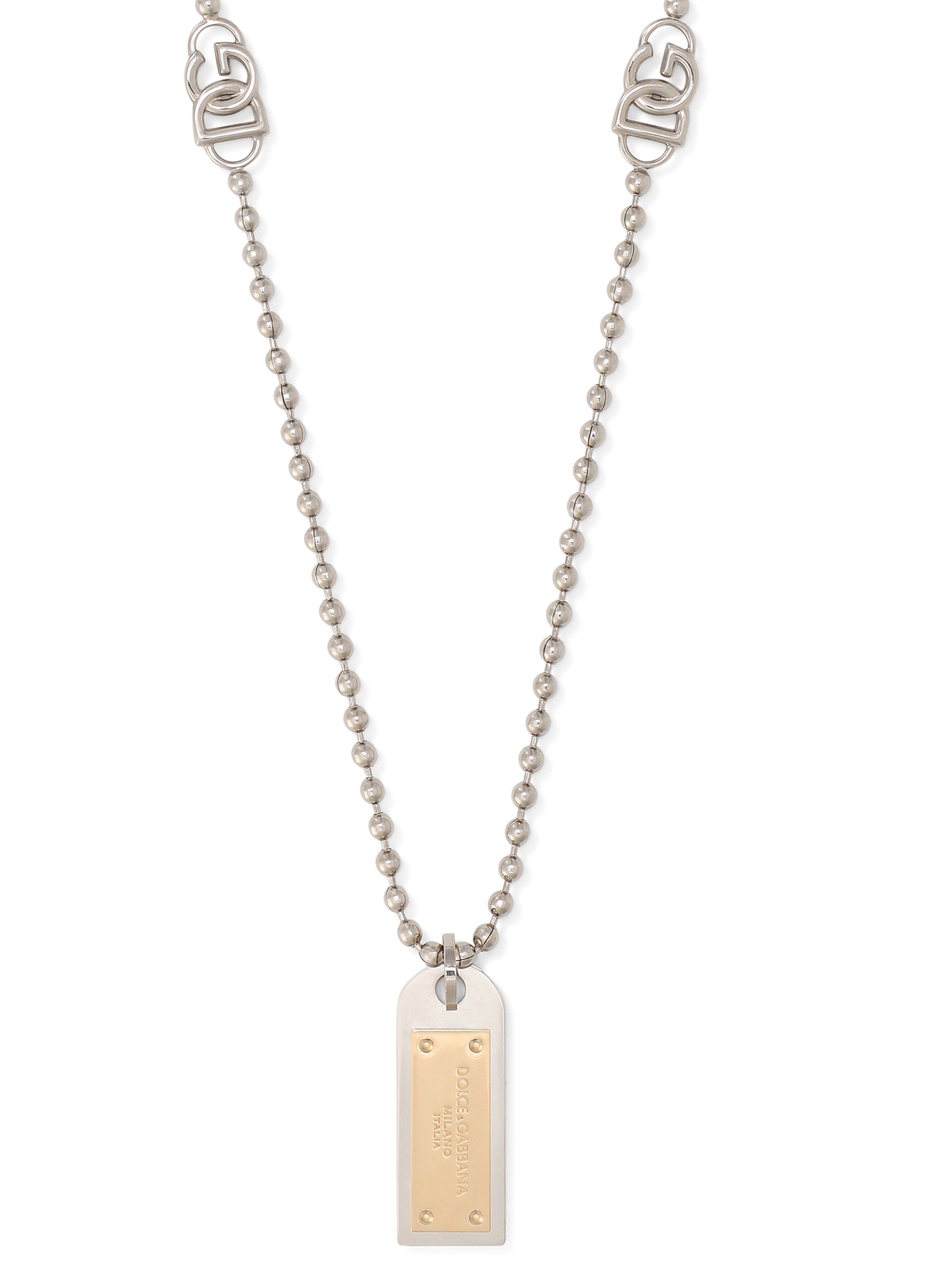 Dolce & Gabbana Necklace with engraved logo plate