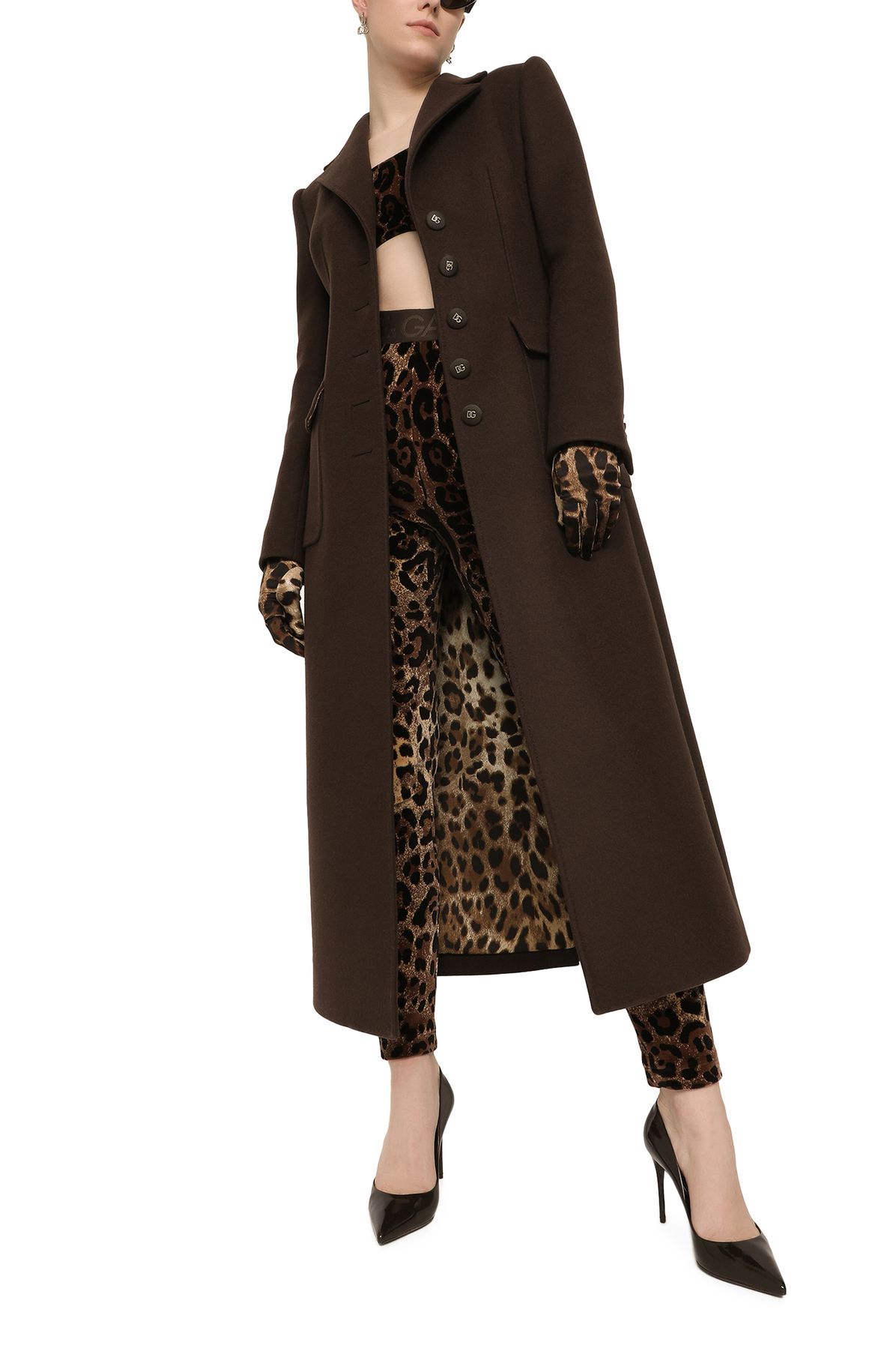 Dolce & Gabbana Long wool and cashmere coat