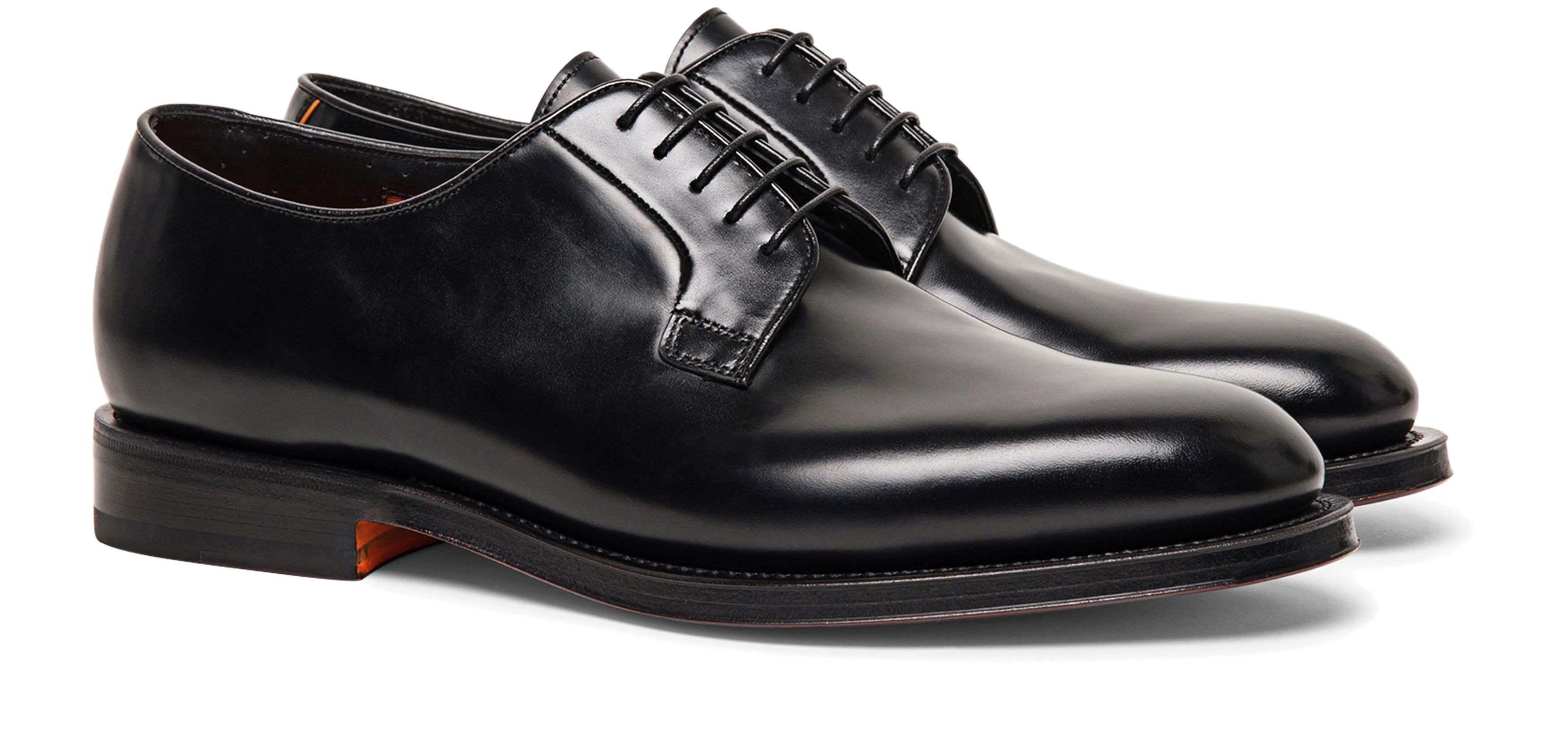 Santoni Polished leather Derby shoe