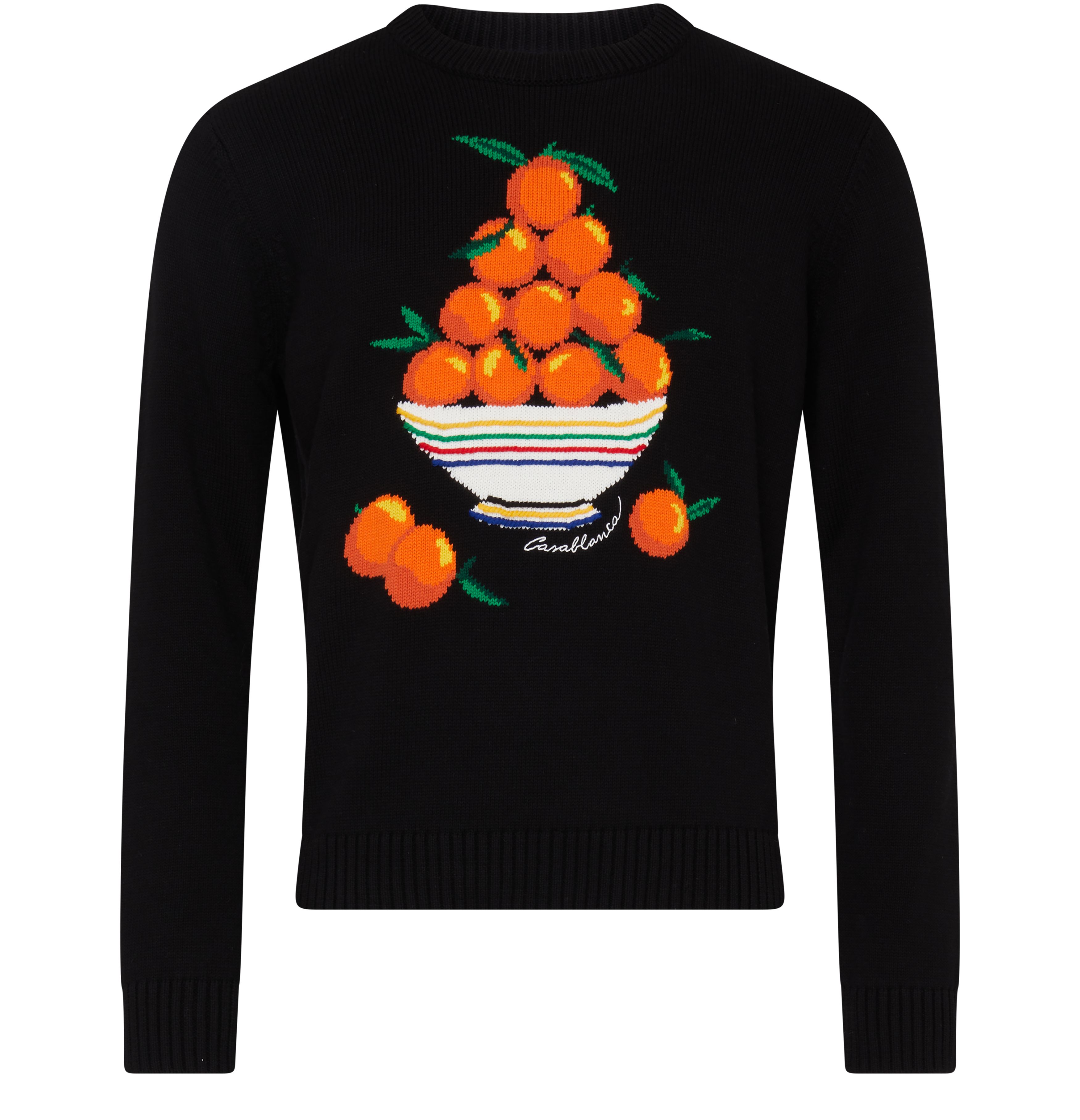 Casablanca Pyramide d'orange Intarsia sweater