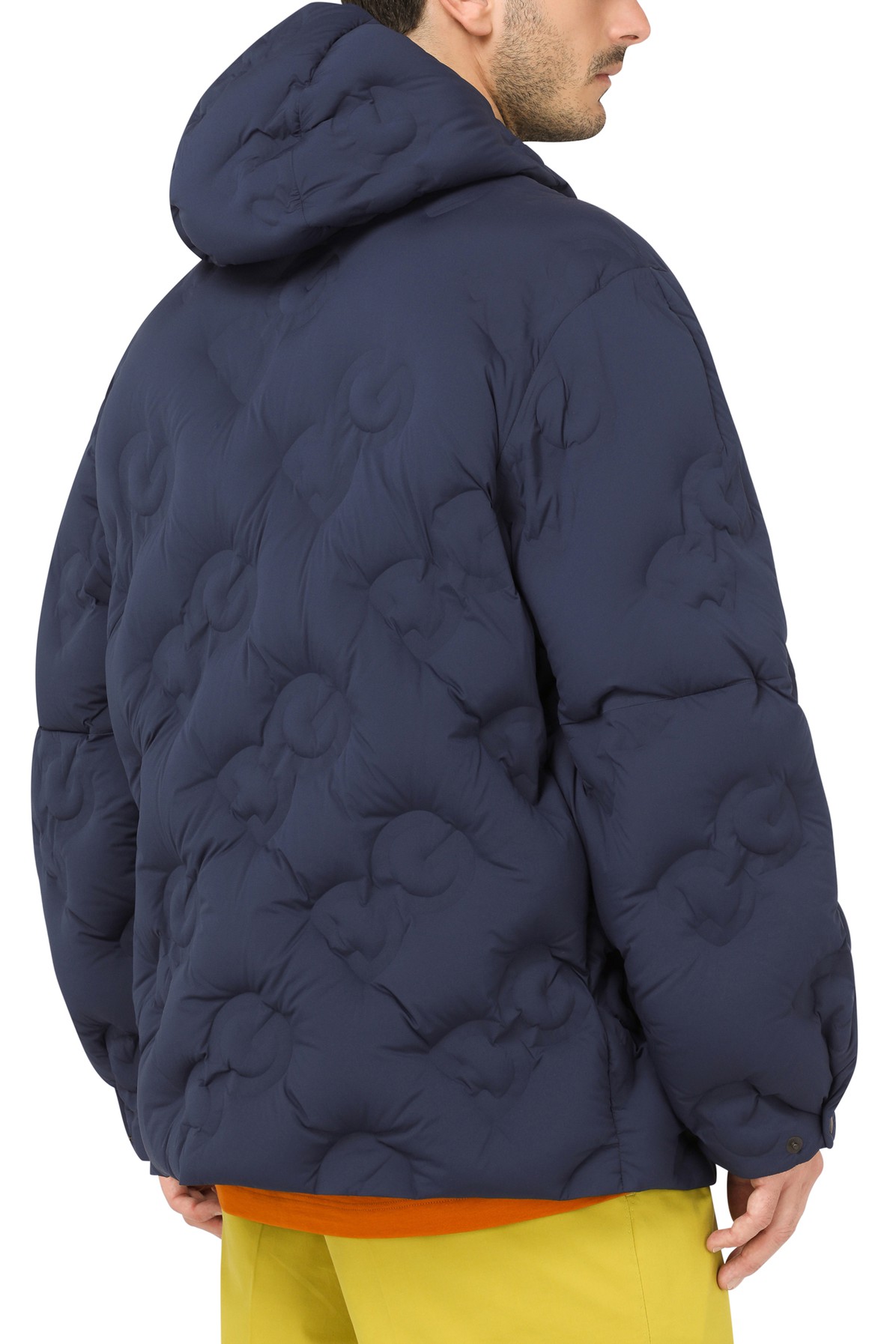 Dolce & Gabbana Hooded quilted nylon jacket with logo