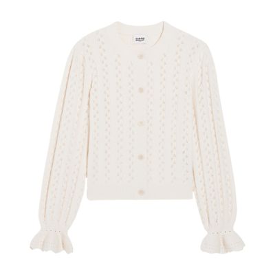  Ecru knitted cardigan