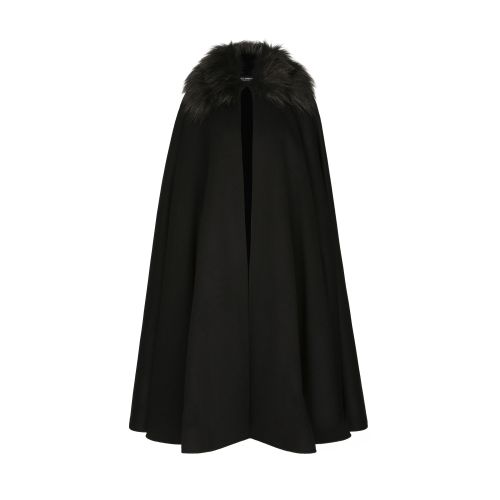 Dolce & Gabbana Cape with faux fur collar