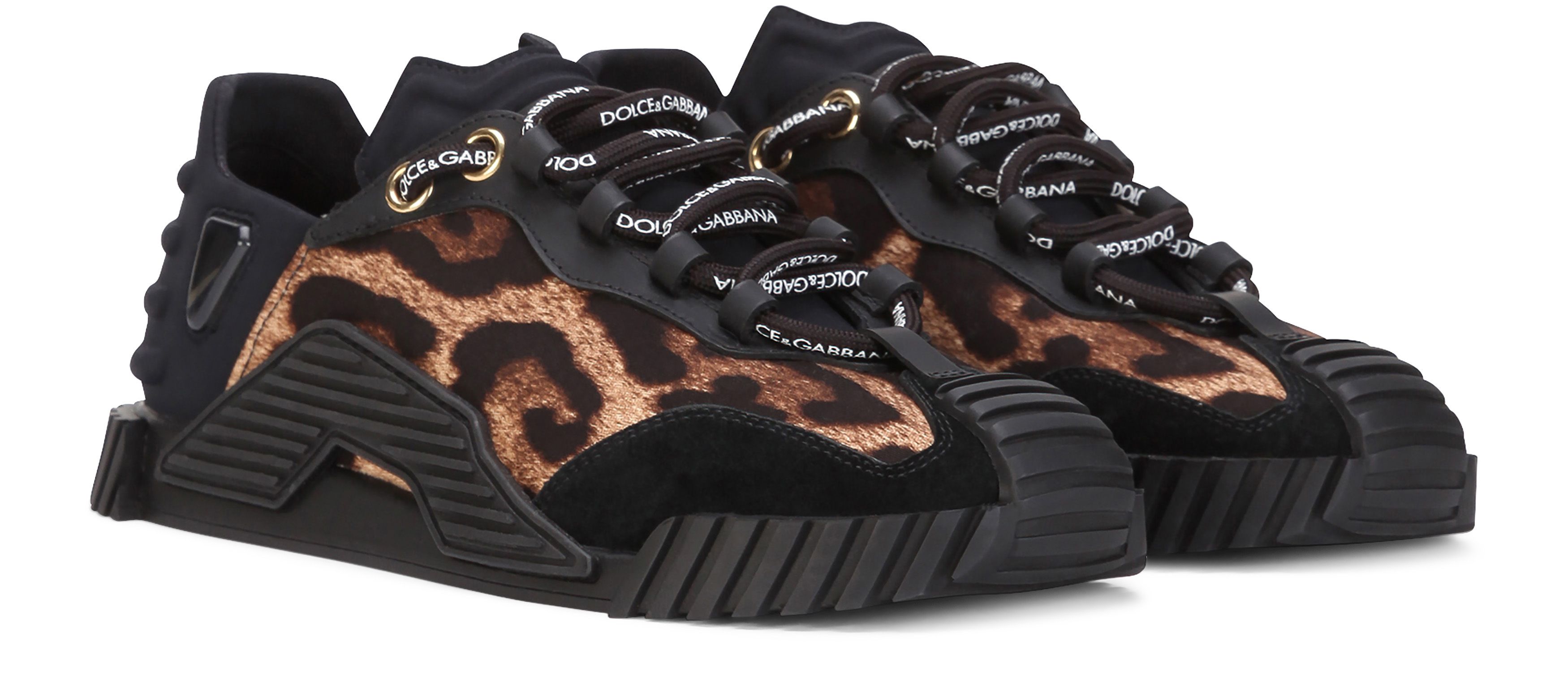 Dolce & Gabbana Leopard-print cotton NS1 slip-on sneakers