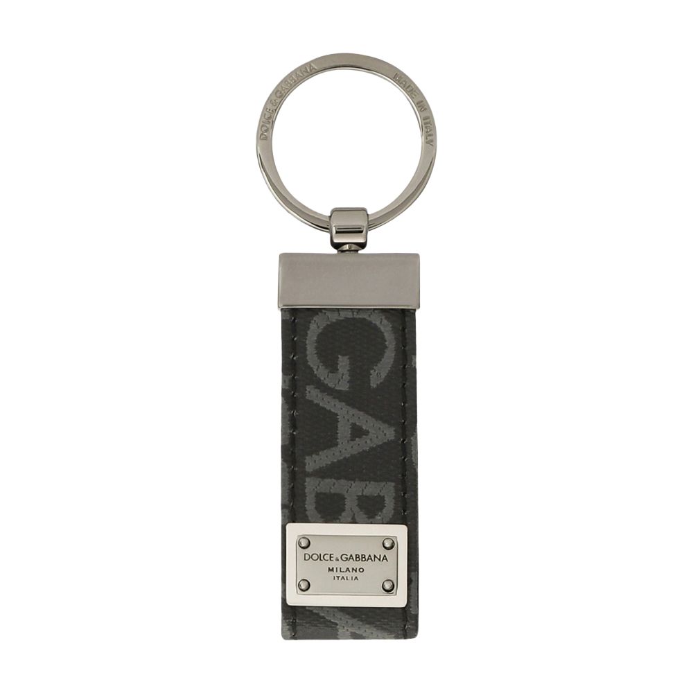 Dolce & Gabbana Coated jacquard fabric keychain