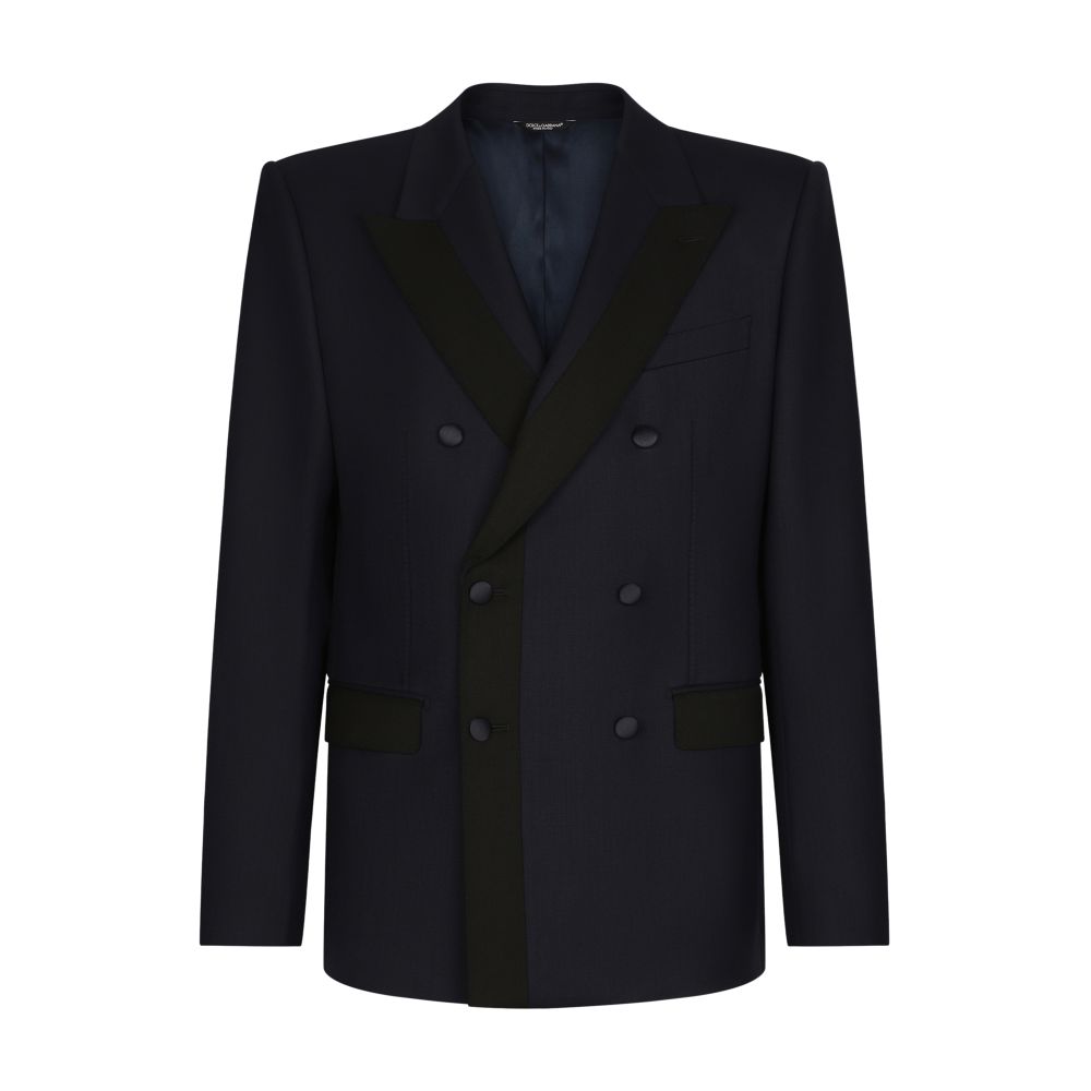 Dolce & Gabbana Double-breasted stretch wool Sicilia-fit jacket