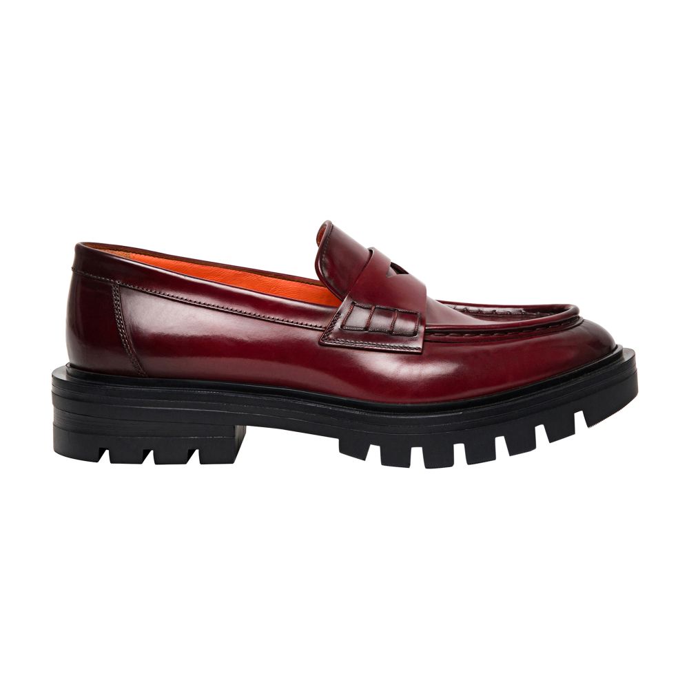 Santoni Leather penny loafers