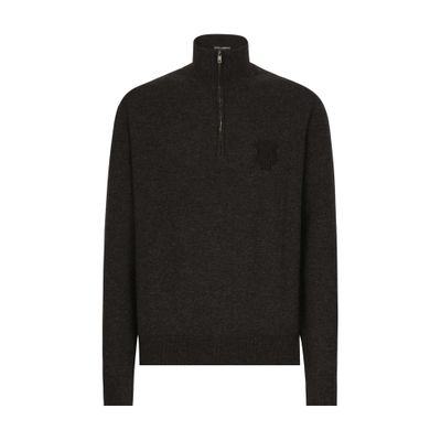 Dolce & Gabbana Zip-up cashmere turtle-neck sweater