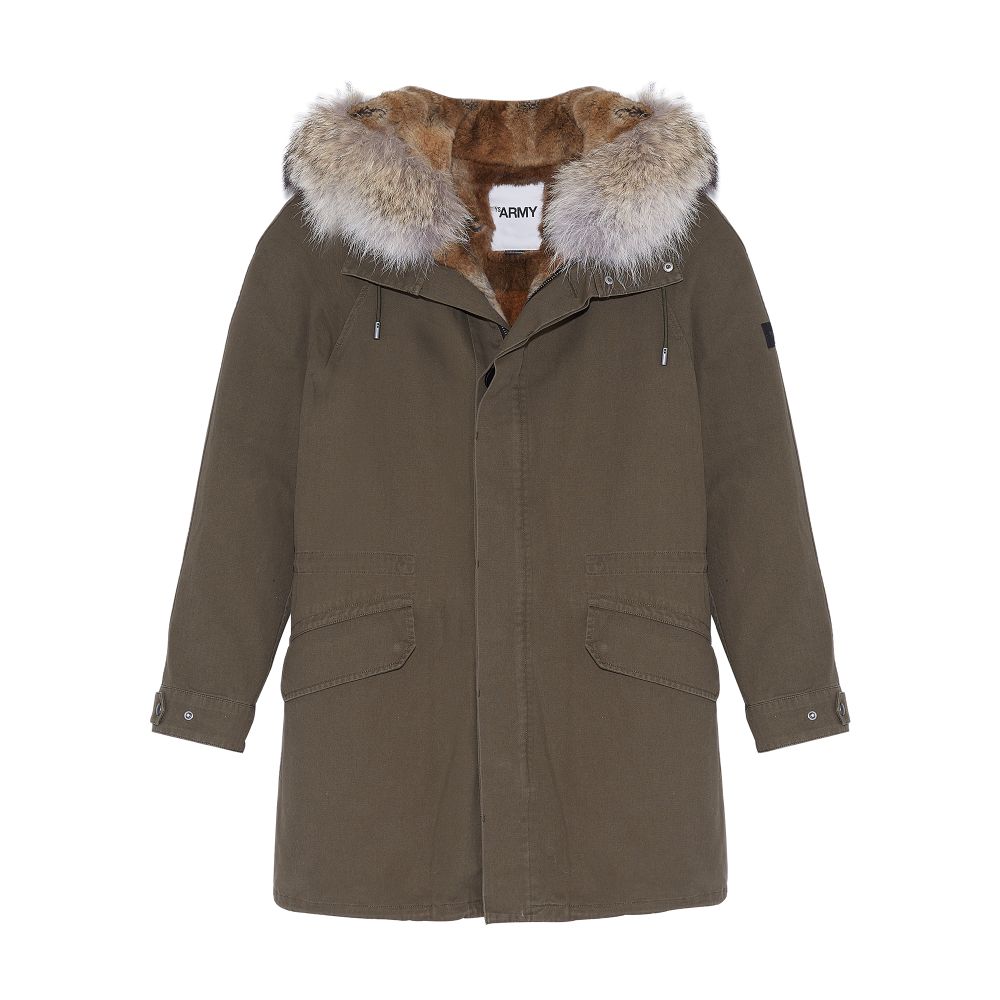 Yves Salomon Cotton gabardine and fur iconic parka