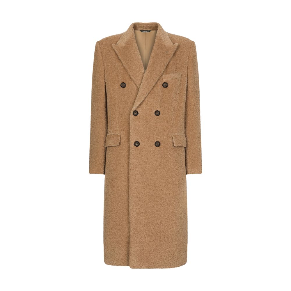 Dolce & Gabbana Double-breasted baby llama wool coat