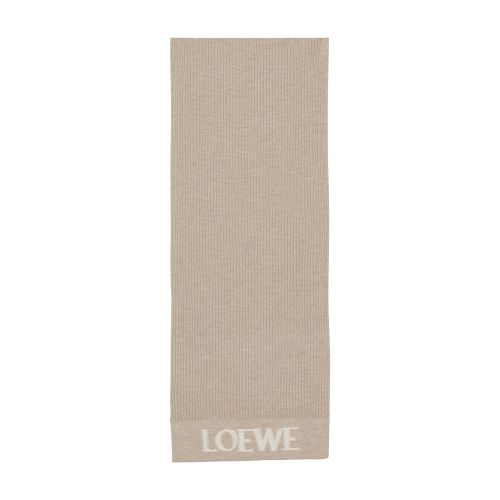 Loewe Ribbed scarf with logo