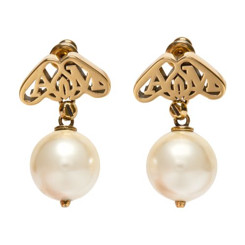 Alexander McQueen Seal pearl earrings