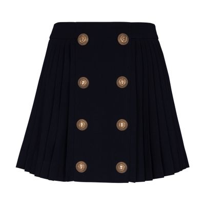 Balmain Pleated skirt with double buttoning