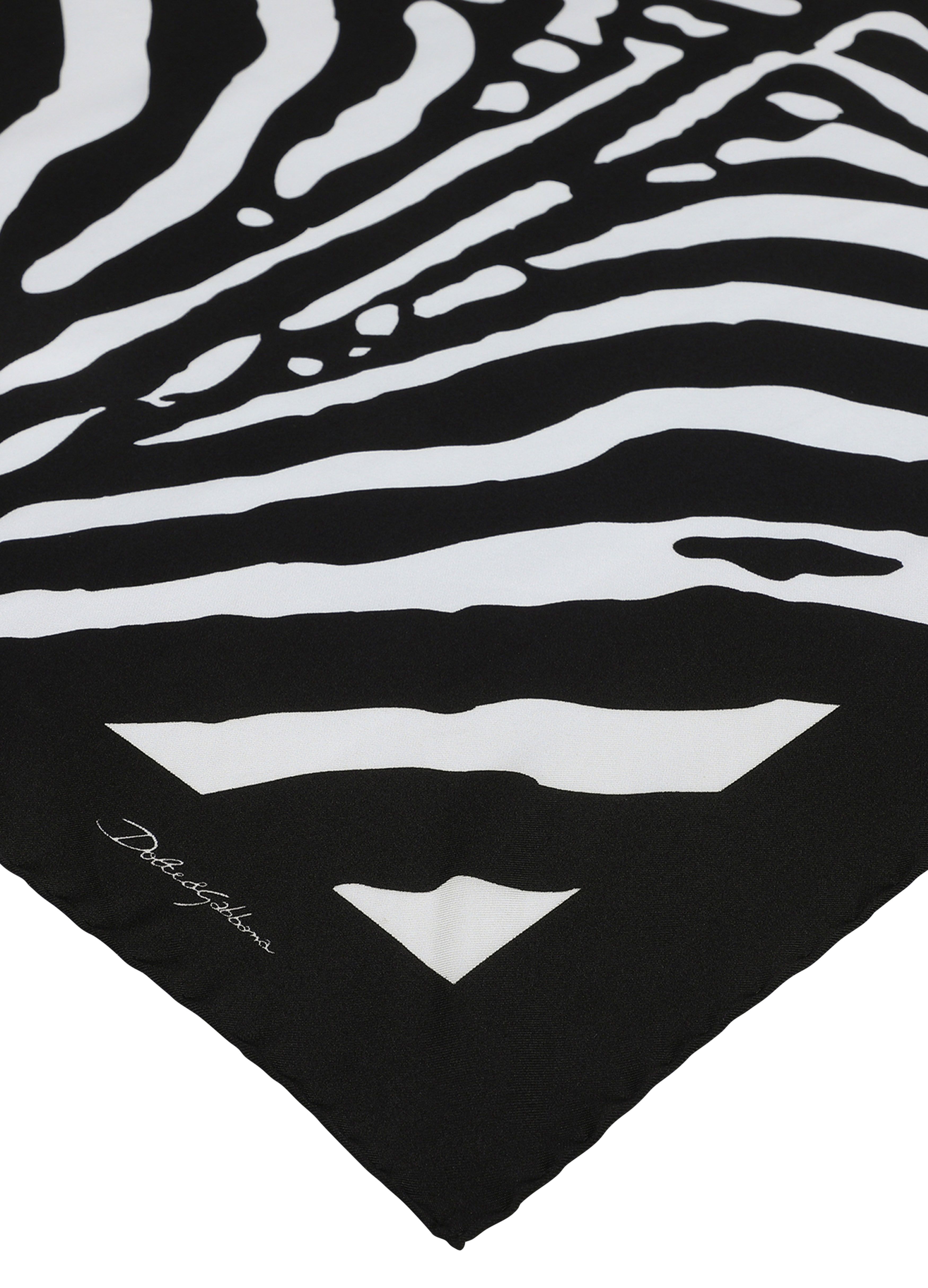 Dolce & Gabbana Zebra-print twill scarf (50 x 50)