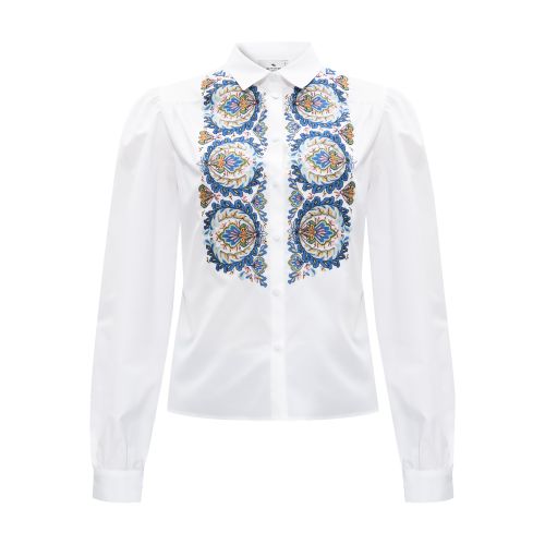 Etro Embroidered cotton shirt