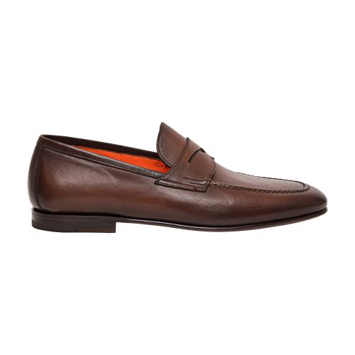 Santoni Leather penny Loafers