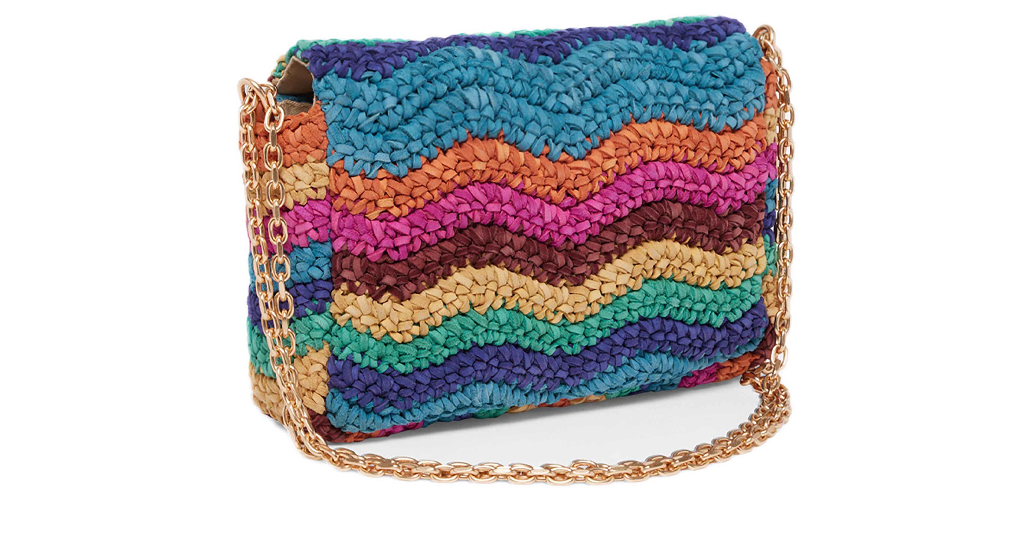  Woven leather small Moon bag