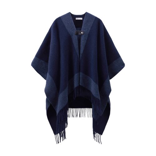 Woolrich Wool Blend Cape with Contrasting Details