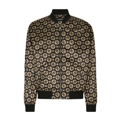 Dolce & Gabbana Nylon Jacket with All-Over DG Logo Print