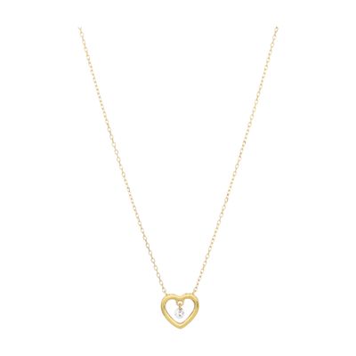 Persée Heart gold diamond necklace