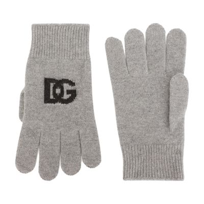 Dolce & Gabbana Cashmere gloves with DG logo