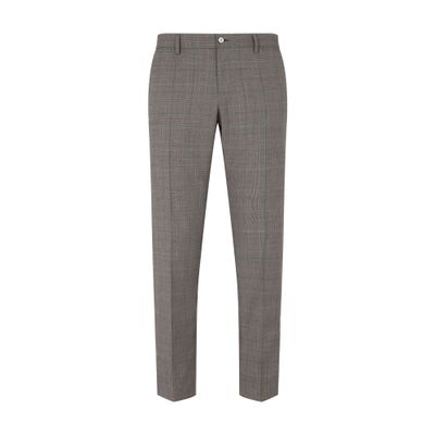 Dolce & Gabbana Wool glen plaid pants