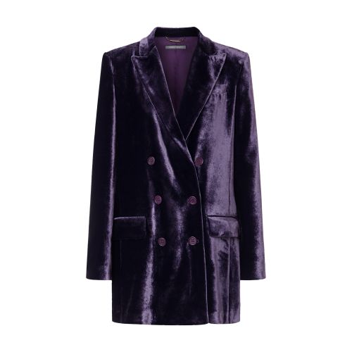 Alberta Ferretti Double-breasted velvet jacket