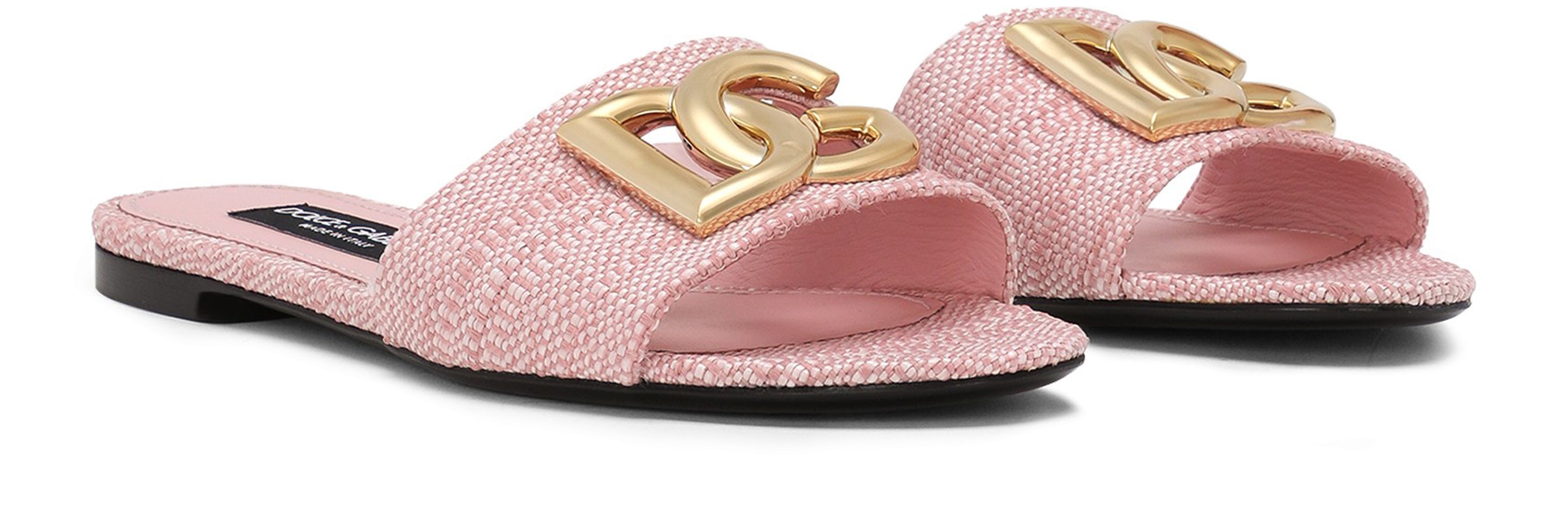 Dolce & Gabbana Raffia sliders