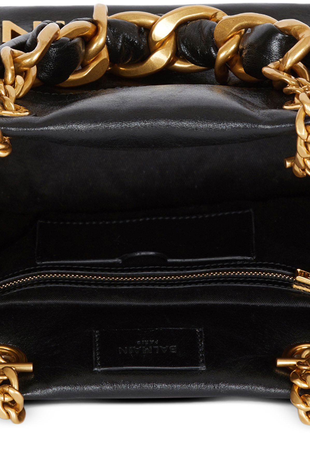 Balmain 1945 Soft Crumpled Leather Shopper