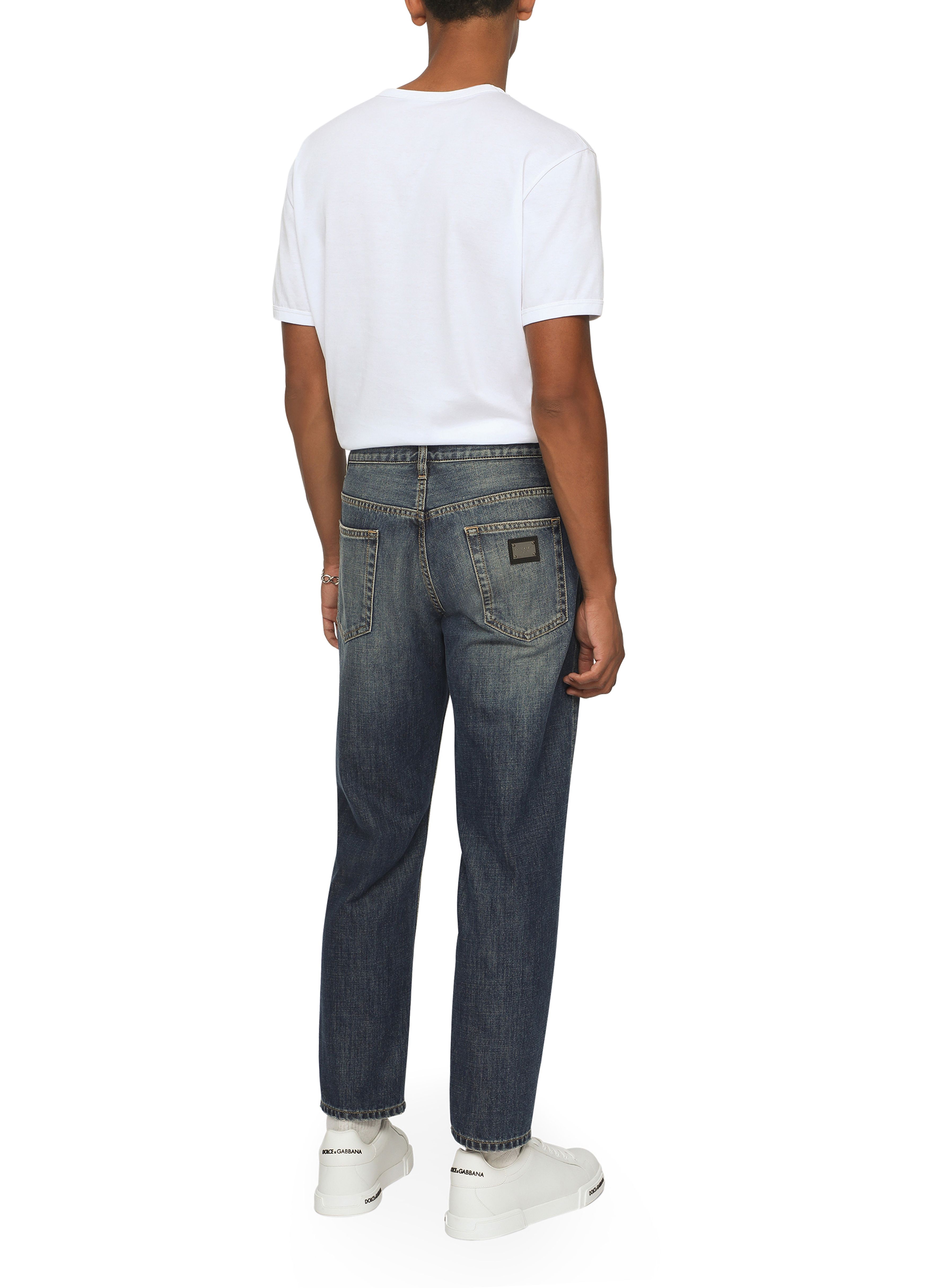 Dolce & Gabbana Light blue wash loose stretch jeans