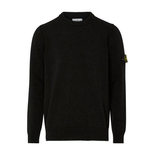 Stone Island Round neck sweater with logo patch