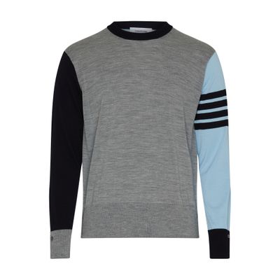 Thom Browne 4-Bar fun mix classic crew neck sweater