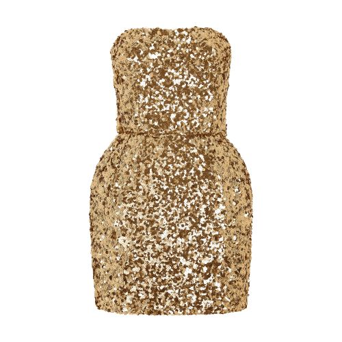 Dolce & Gabbana Short sequined strapless dress