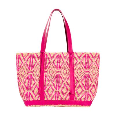  Raffia L cabas tote