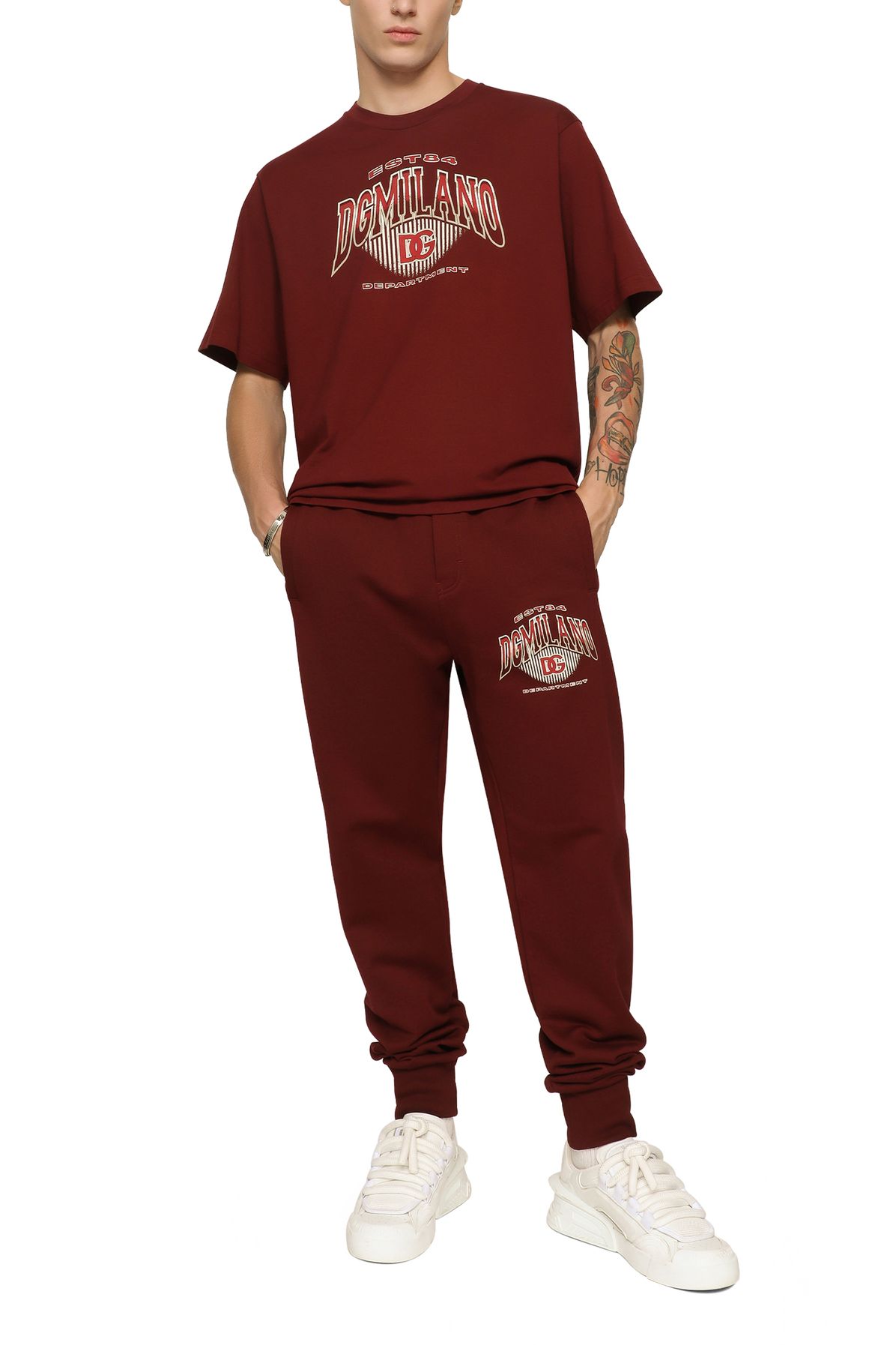 Dolce & Gabbana Jogging Pants in Jersey with DG Logo Print