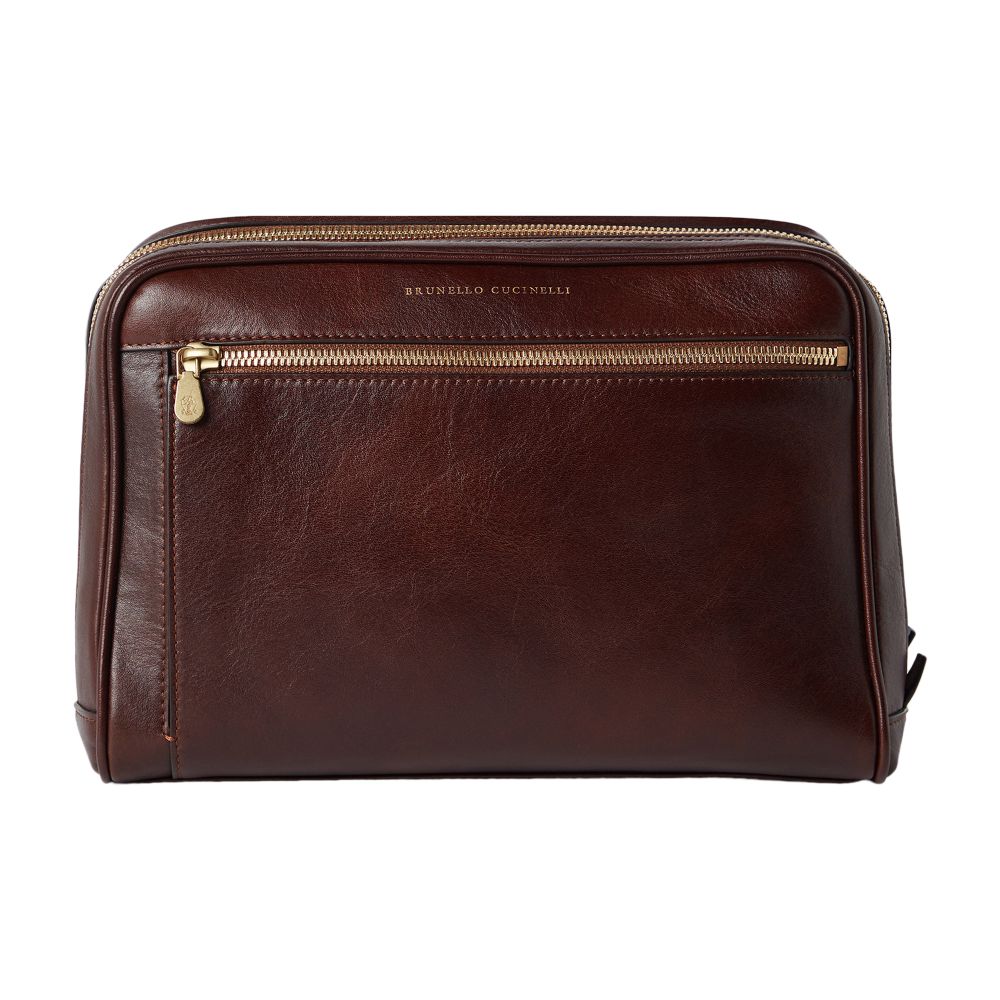 Brunello Cucinelli Calfskin toilet bag